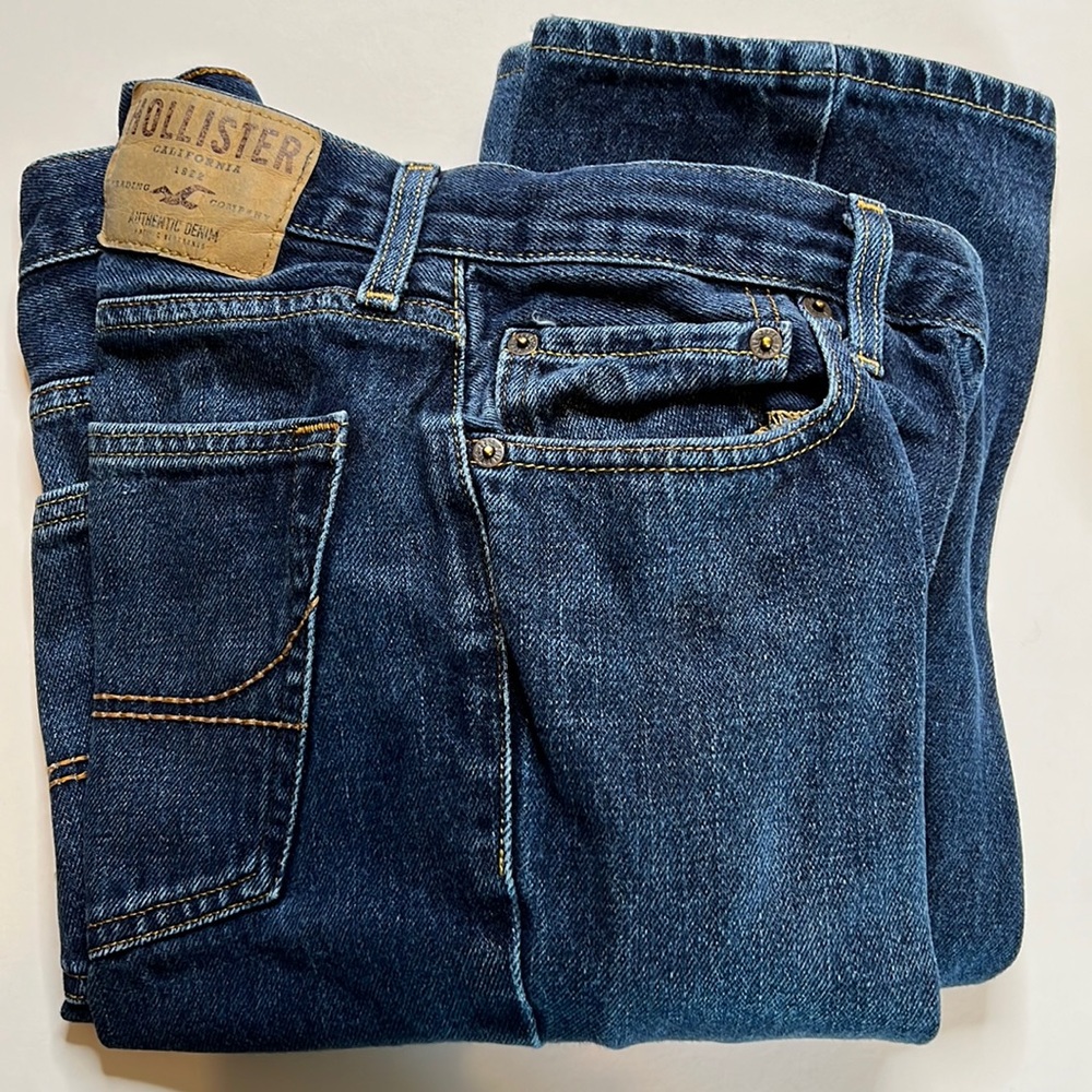 Vintage Hollister Slim Fit Blue Denim Jeans 32 32 Button Fly